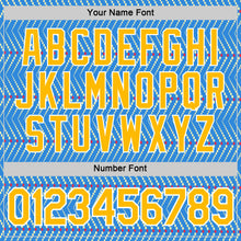 Load image into Gallery viewer, Custom Powder Blue Gold Cream Red-White 3D Esports Performance T-Shirt