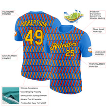 Load image into Gallery viewer, Custom Powder Blue Orange US Navy Blue-Black 3D Esports Performance T-Shirt