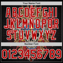 Load image into Gallery viewer, Custom Black Red-White 3D Apache Skull Authentic Baseball Jersey