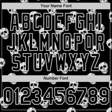 Load image into Gallery viewer, Custom Black White 3D Skull Authentic Baseball Jersey
