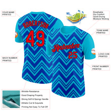 Load image into Gallery viewer, Custom Lakes Blue Fire Red Thunder Blue-Black 3D Esports Performance T-Shirt