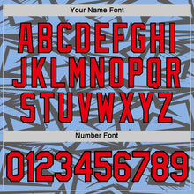 Load image into Gallery viewer, Custom Steel Gray Fire Red Light Blue-Black 3D Esports Performance T-Shirt