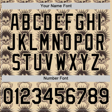 Load image into Gallery viewer, Custom City Cream Black 3D Skull Authentic Baseball Jersey