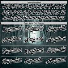 Load image into Gallery viewer, Custom Black White 3D Spooky Skull Authentic Baseball Jersey