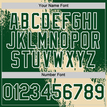 Load image into Gallery viewer, Custom Cream Green-White 3D Pattern Design Abstract Brush Stroke Authentic Baseball Jersey