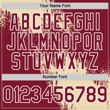 Load image into Gallery viewer, Custom Cream Crimson-White 3D Pattern Design Abstract Brush Stroke Authentic Baseball Jersey