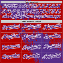 Load image into Gallery viewer, Custom Purple Red-White 3D Pattern Design Abstract Brush Stroke Authentic Baseball Jersey