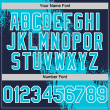 Load image into Gallery viewer, Custom Lakes Blue Navy-White 3D Pattern Design Abstract Brush Stroke Authentic Baseball Jersey