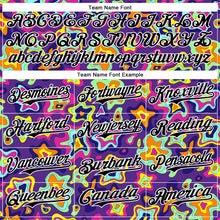 Load image into Gallery viewer, Custom Purple Black-White 3D Pattern Design Rave Psychedelic Fluid Art Authentic Baseball Jersey