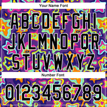 Load image into Gallery viewer, Custom Purple Black-White 3D Pattern Design Rave Psychedelic Fluid Art Authentic Baseball Jersey