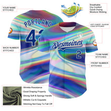 Load image into Gallery viewer, Custom White Royal 3D Pattern Design Rave Psychedelic Holographic Vaporwave Style Authentic Baseball Jersey