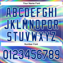 Load image into Gallery viewer, Custom White Royal 3D Pattern Design Rave Psychedelic Holographic Vaporwave Style Authentic Baseball Jersey