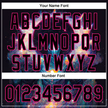 Load image into Gallery viewer, Custom Black Hot Pink 3D Pattern Design Rave Psychedelic Alien Authentic Baseball Jersey