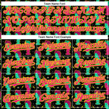 Load image into Gallery viewer, Custom Black Hot Pink-Light Yellow 3D Pattern Design Rave Psychedelic Sculpture Authentic Baseball Jersey