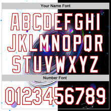 Load image into Gallery viewer, Custom Black White-Red 3D Pattern Design Space Galaxy Star Authentic Baseball Jersey