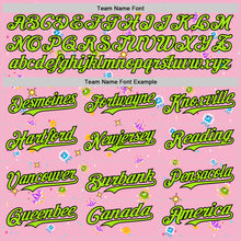 Load image into Gallery viewer, Custom Light Pink Neon Green-Black 3D Pattern Design Retro Pixel Arcade Game Authentic Baseball Jersey