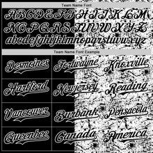 Load image into Gallery viewer, Custom White Black 3D Pattern Design Graffiti Splash Ink Authentic Baseball Jersey