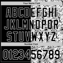 Load image into Gallery viewer, Custom White Black 3D Pattern Design Graffiti Splash Ink Authentic Baseball Jersey