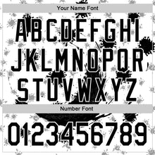 Load image into Gallery viewer, Custom White Black 3D Pattern Design Graffiti Splash Ink Authentic Baseball Jersey