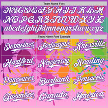 Load image into Gallery viewer, Custom Purple White 3D Pattern Design Graffiti Splash Authentic Baseball Jersey