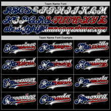 Load image into Gallery viewer, Custom Black Red White-Puerto Rican Flag 3D Puerto Rico Authentic Baseball Jersey