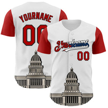 Load image into Gallery viewer, Custom White Red Black-Cuban Flag 3D Cuba Havana Authentic Baseball Jersey