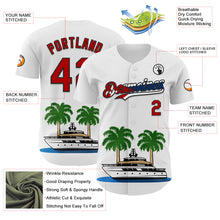 Load image into Gallery viewer, Custom White Red Black-Cuban Flag 3D Cuba Authentic Baseball Jersey