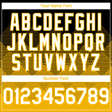 Load image into Gallery viewer, Custom Black White-Gold 3D Gradient Square Shape Authentic Baseball Jersey