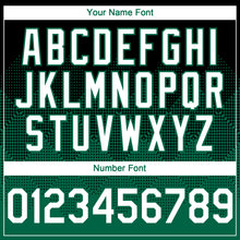 Load image into Gallery viewer, Custom Black White-Kelly Green 3D Gradient Square Shape Authentic Baseball Jersey