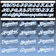 Load image into Gallery viewer, Custom Black White-Light Blue 3D Gradient Square Shape Authentic Baseball Jersey
