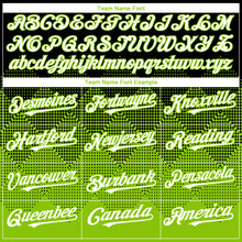 Load image into Gallery viewer, Custom Black White-Neon Green 3D Gradient Square Shape Authentic Baseball Jersey