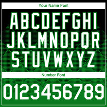 Load image into Gallery viewer, Custom Black White-Grass Green 3D Gradient Square Shape Authentic Baseball Jersey