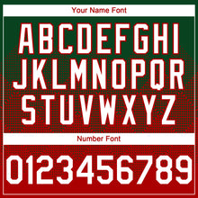 Load image into Gallery viewer, Custom Green White-Red 3D Gradient Square Shape Authentic Baseball Jersey