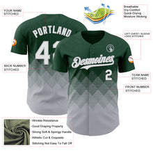 Load image into Gallery viewer, Custom Green White-Gray 3D Gradient Square Shape Authentic Baseball Jersey