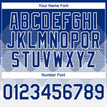 Load image into Gallery viewer, Custom Royal White 3D Gradient Square Shape Authentic Baseball Jersey