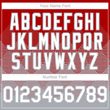 Load image into Gallery viewer, Custom Red White-Gray 3D Gradient Square Shape Authentic Baseball Jersey