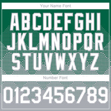 Load image into Gallery viewer, Custom Kelly Green White-Gray 3D Gradient Square Shape Authentic Baseball Jersey