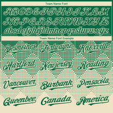 Load image into Gallery viewer, Custom Kelly Green Cream 3D Gradient Square Shape Authentic Baseball Jersey