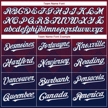 Load image into Gallery viewer, Custom Crimson White-Navy 3D Gradient Square Shape Authentic Baseball Jersey