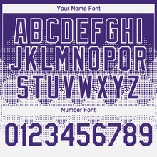 Load image into Gallery viewer, Custom Purple White 3D Gradient Square Shape Authentic Baseball Jersey