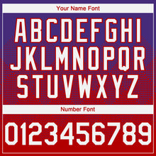 Load image into Gallery viewer, Custom Purple White-Red 3D Gradient Square Shape Authentic Baseball Jersey