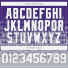 Load image into Gallery viewer, Custom Purple White-Gray 3D Gradient Square Shape Authentic Baseball Jersey