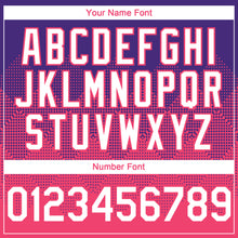 Load image into Gallery viewer, Custom Purple White-Neon Pink 3D Gradient Square Shape Authentic Baseball Jersey