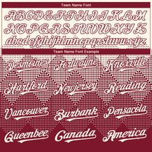 Load image into Gallery viewer, Custom Cream Crimson 3D Gradient Square Shape Authentic Baseball Jersey