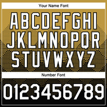 Load image into Gallery viewer, Custom Old Gold White-Black 3D Gradient Square Shape Authentic Baseball Jersey