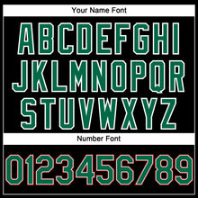 Load image into Gallery viewer, Custom Black Kelly Green White-Red 3D Mexico Mexican Flag Authentic Baseball Jersey