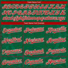 Load image into Gallery viewer, Custom Kelly Green Red Green-White 3D Mexico Authentic Baseball Jersey