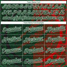 Load image into Gallery viewer, Custom Red Green-White 3D Mexico Scratch Authentic Baseball Jersey