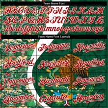 Load image into Gallery viewer, Custom Green Red Kelly Green-White 3D Mexico Authentic Baseball Jersey