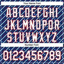 Load image into Gallery viewer, Custom Royal White-Red 3D Patriotic American Flag Authentic Baseball Jersey